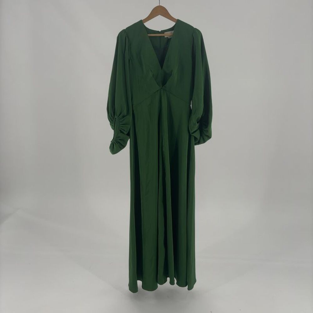 Sachin & Babi Satin Crepe Gown in Emerald